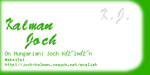 kalman joch business card